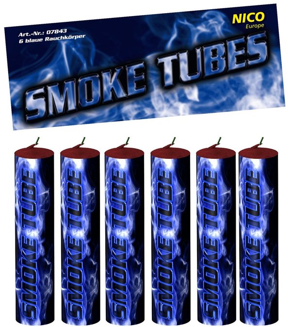 Smoke Tubes blau 6er