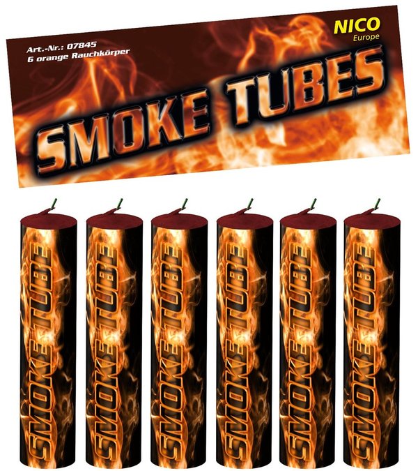 Smoke Tubes orange 6er