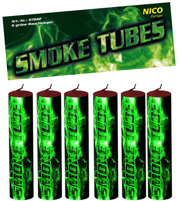 Smoke Tubes grün 6er